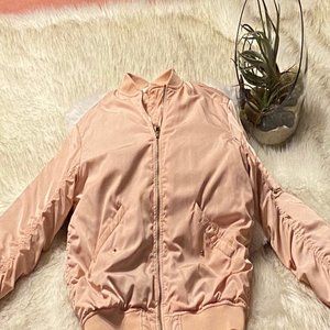 H&M dusty rose bomber